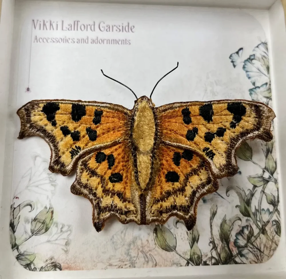 Comma Butterfly brooch