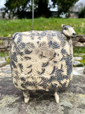 Large ceramic dark sheep 13991.webp