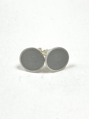 14045 medium colour dot grey silver stud earrings Clare Lloyd.jpg