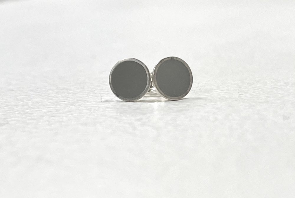 14049 medium colour silver stud earrings Clare Lloyd.jpg