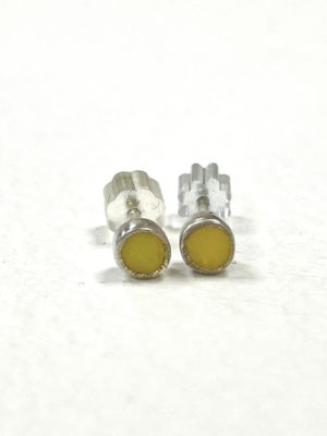 1982 yellow dot silver stud earrings Clare Lloyd.jpg