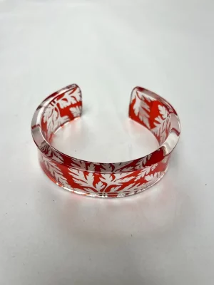 2659a Red cow parsley leaf bangle.webp