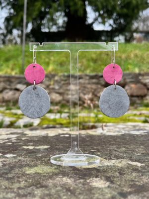 2690 double circle earrings black pink Clare Lloyd.jpg