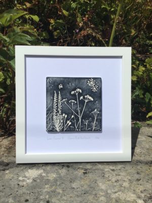 14630j Elaine Brett Rowlands plaster landscape blue plant impressions floral art 1.jpeg